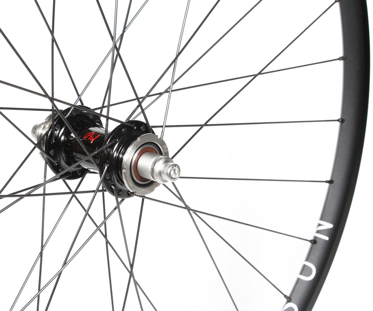 H+Son Archetype/Phil Wood low flange fixed gear track wheelset - black