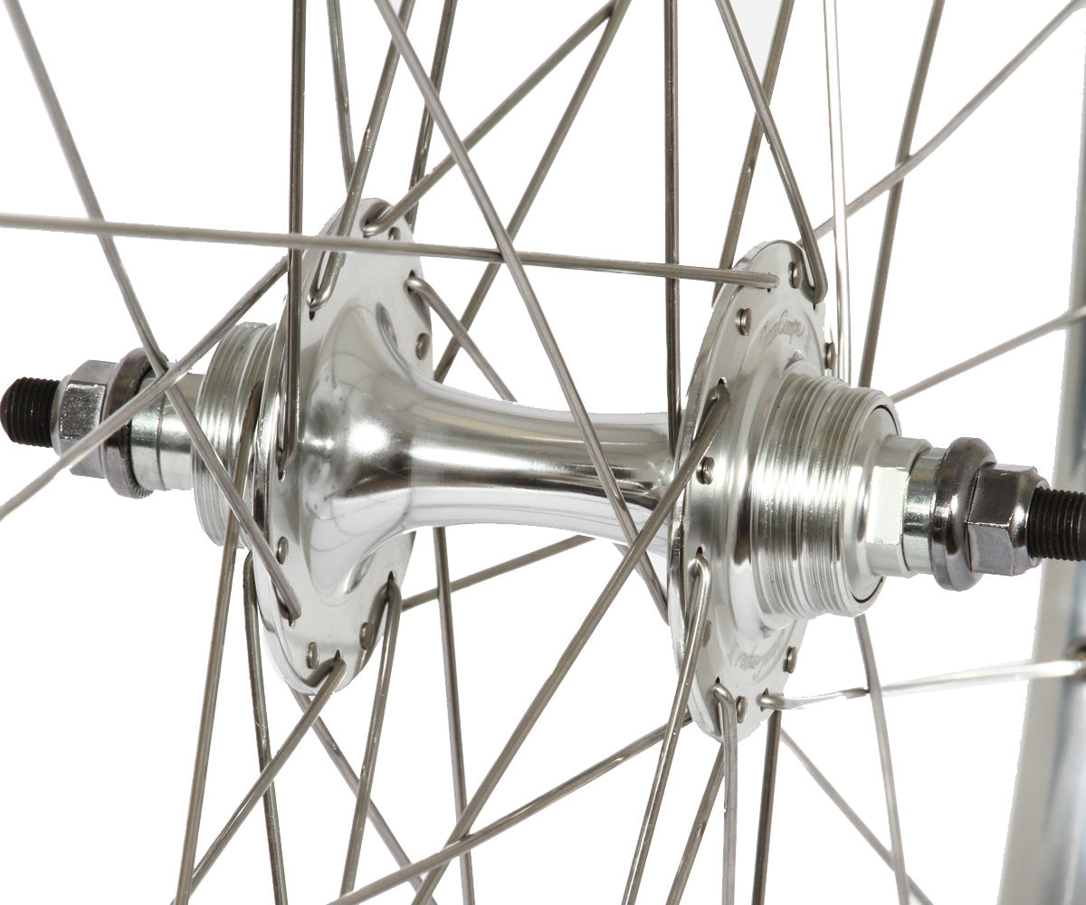 H+Son TB14/Gran Compe II fixed gear track wheelset - silver