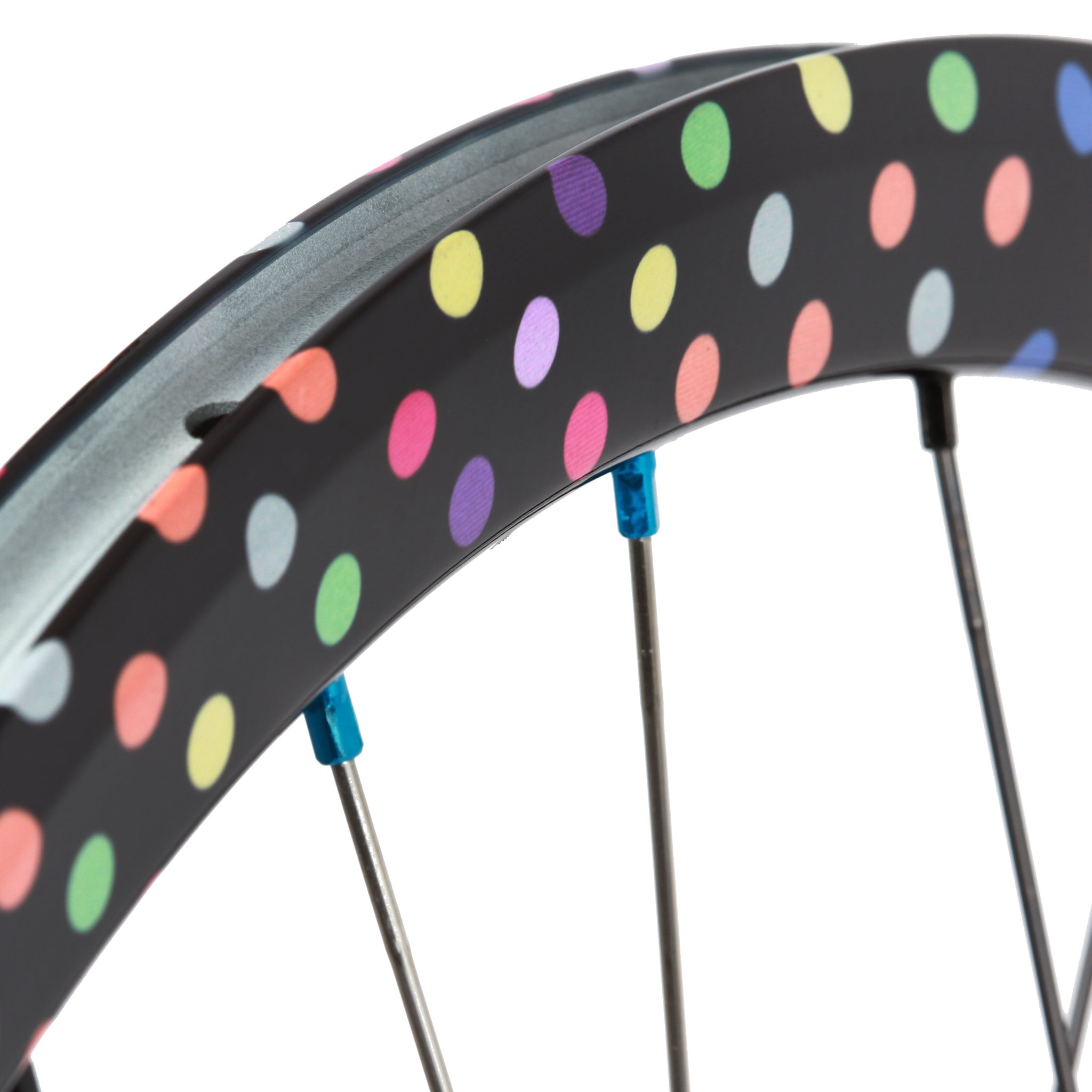 Velocity Deep V/NOS Gran Compe wheelset - polka dot & blue - Retrogression Fixed Gear