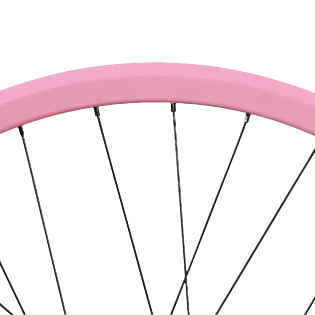 NOS Velocity Deep V/Phil Wood wheelset - bubblegum pink - Retrogression Fixed Gear