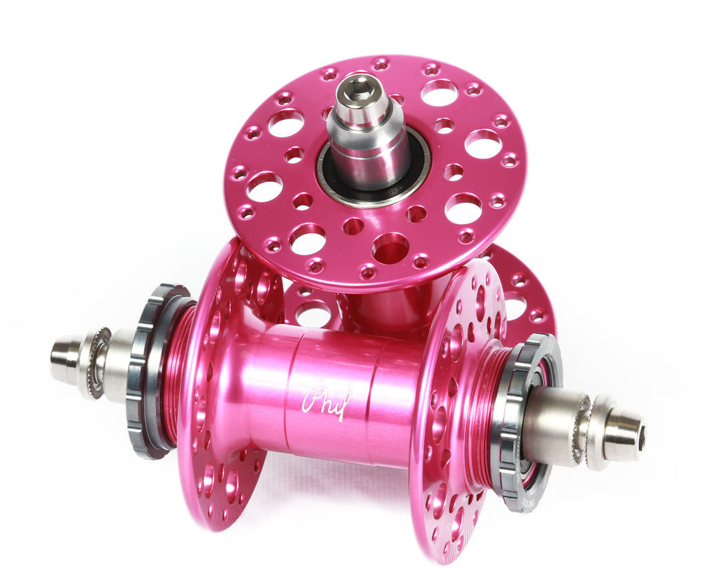 Phil Wood Pro Track fixed gear hub set - pink – Retrogression