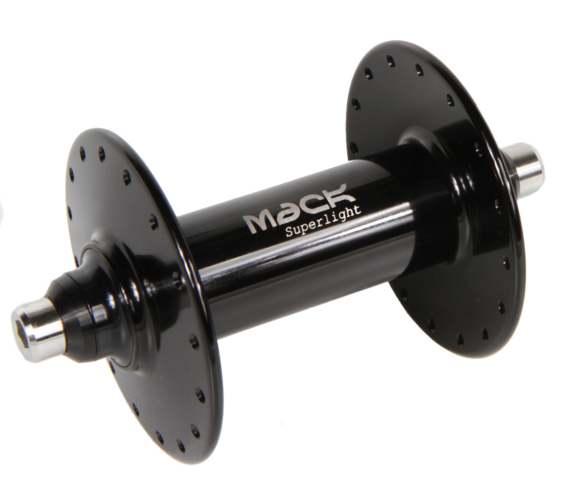 Mack Superlight high flange front hub - black