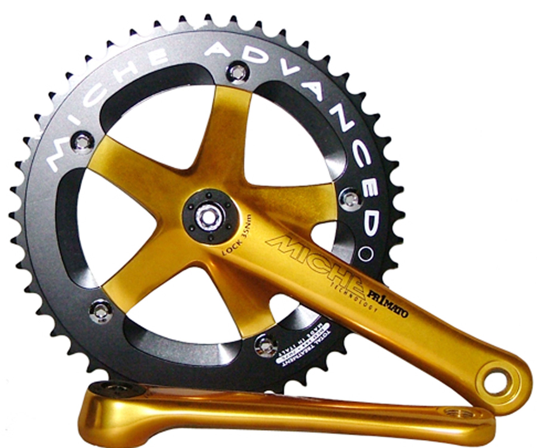 NOS Miche Primato Advanced fixed gear track ISO crankset - anodized colors  – Retrogression